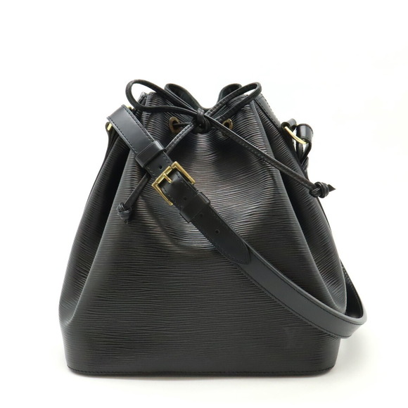 Louis Vuitton Noir Shoulder Epi Drawstring Bag Black - Picture 1 of 7